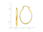 FJC Finejewelers 14k Yellow Gold Lightweight Bright-cut Oval Hoop Earrings