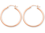 FJC Finejewelers 14k Rose Gold 2mm Polished Hoop Earrings