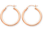 FJC Finejewelers 14k Rose Gold 2.5mm Polished Hoop Earrings