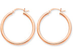 FJC Finejewelers 14k Rose Gold 2.5mm Polished Hoop Earrings