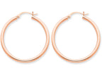FJC Finejewelers 14k Rose Gold 2.5mm Polished Hoop Earrings