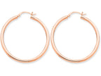 FJC Finejewelers 14k Rose Gold 2.5mm Polished Hoop Earrings