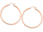 FJC Finejewelers 14k Rose Gold 2.5mm Polished Hoop Earrings