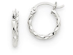 FJC Finejewelers 14k White Gold Twist Polished Hoop Earring