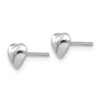 FJC Finejewelers 14k White Gold White Heart Post Earrings(white Gold)