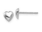 FJC Finejewelers 14k White Gold White Heart Post Earrings(white Gold)