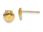 FJC Finejewelers 14k Yellow Gold Mini Scallop Shell Post Earrings