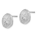 FJC Finejewelers 14k White Gold White Sand Dollarpost Earrings