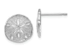 FJC Finejewelers 14k White Gold White Sand Dollarpost Earrings