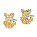 FJC Finejewelers 14k Yellow Gold Leap Frog Post Earrings