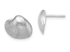 FJC Finejewelers 14k White Gold Clam Shell Post Earrings