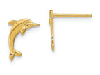 FJC Finejewelers 14k Yellow Gold Dolphin Post Earrings