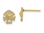 FJC Finejewelers 14k Yellow Gold Mini Sand Dollar Post Earrings