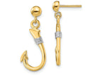 FJC Finejewelers 3d Fish Hook Rope Dangle Earrings