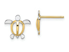 FJC Finejewelers Two-color Sea Turtle Post Charm