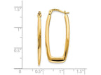 FJC Finejewelers 14k Yellow Gold Polished 2.25mm Rectangle Hoop Earrings