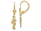 FJC Finejewelers 14k Yellow Gold Mini 3d Seahorse Leverback Earrings