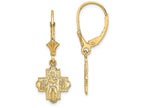FJC Finejewelers 14k Yellow Gold Small 4-way Medal Leverback Earrings"i'm A Catholic..."