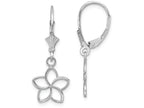 FJC Finejewelers 14k White Gold Flower Leverback Earringscut-out