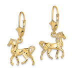 FJC Finejewelers 14k Yellow Gold 3d Horse - Standingleverback Earrings