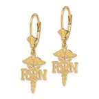 FJC Finejewelers 14k Yellow Gold Rn" Caduceus Leverback Earrings