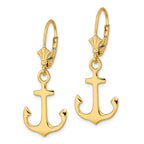 FJC Finejewelers 14k Yellow Gold Anchor Leverback Earrings