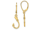 FJC Finejewelers 14k Yellow Gold 3d Fish Hook Leverback Earrings
