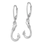 FJC Finejewelers 14k White Gold 3d Fish Hook Leverback Earrings