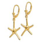 FJC Finejewelers 14k Yellow Gold Dancing Starfish Leverback Earrings