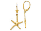 FJC Finejewelers 14k Yellow Gold Dancing Starfish Leverback Earrings