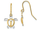 FJC Finejewelers Two-color Sea Turtle Wire Dangle Charm