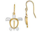 FJC Finejewelers Two-color Sea Turtle Wire Dangle Charm
