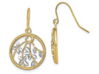 FJC Finejewelers Round Frame Leaves Wire Earrings