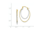FJC Finejewelers 14 kt Two Tone Gold Lightweight Hoop Earrings