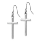 FJC Finejewelers 14k White Gold Hollow Cross Dangle Earrings