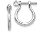 FJC Finejewelers 14k White Gold White Small Shackle Link Screw Earrings (pair)