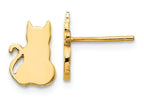 FJC Finejewelers 14k Yellow Gold Cat Earrings