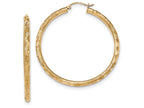 FJC Finejewelers 14k Yellow Gold Textured Hoop Earrings