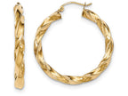 FJC Finejewelers 14k Yellow Gold Light Twisted Hoop Earrings