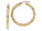 FJC Finejewelers 14k Yellow Gold Polished/textured Post Hoop Earring
