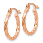 FJC Finejewelers 14k Rose Gold Twisted Hoop Earrings
