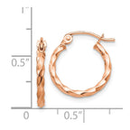 FJC Finejewelers 14k Rose Gold Twisted Hoop Earrings
