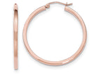 FJC Finejewelers 14k Rose Gold Light Weight Square Tube Hoop Earrings