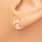 FJC Finejewelers 14k Rose Gold Hinged Hoop Earrings