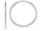 FJC Finejewelers 14k White Gold Polished Endless Tube Hoop Earrings