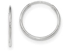 FJC Finejewelers 14k White Gold Polished Endless Tube Hoop Earrings