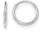 FJC Finejewelers 14k White Gold Polished Endless Tube Hoop Earrings