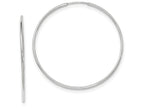 FJC Finejewelers 14k White Gold Polished Endless Tube Hoop Earrings