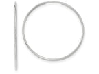 FJC Finejewelers 14k White Gold Polished Endless Tube Hoop Earrings