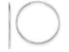 FJC Finejewelers 14k White Gold Polished Endless Tube Hoop Earrings